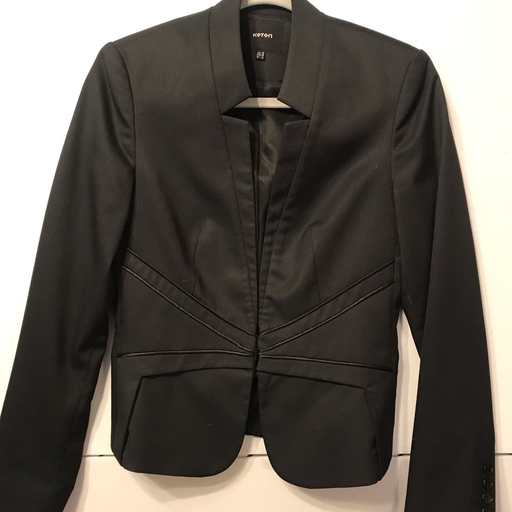 Black Koton blazer with embellished front